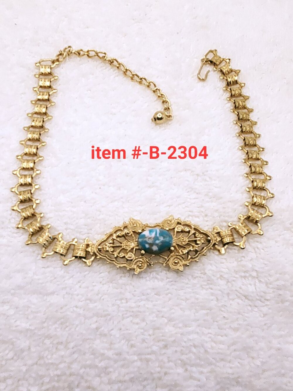 1 Gold Pendant Design Necklace, item # B-2304, wt. 23 grams.